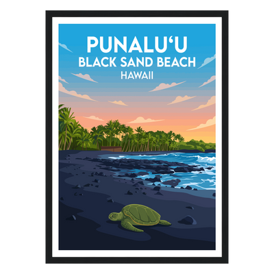 Punaluu Black Sand Beach