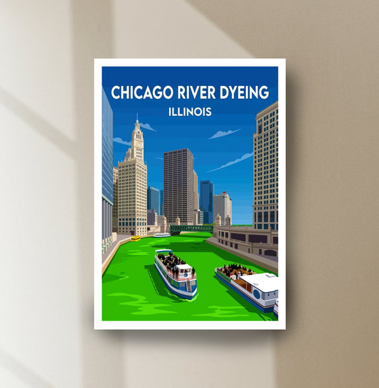 Chicago River Dyeing