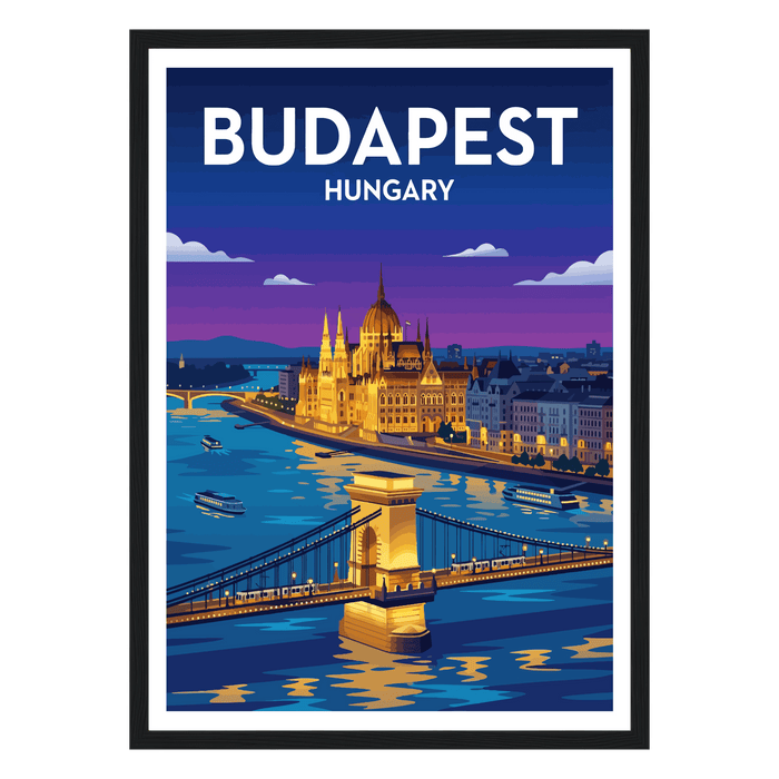Budapest framed travel print